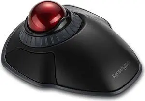 Kensington Orbit Wireless Trackball with Scroll Ring - Black-Red (K70990WW),