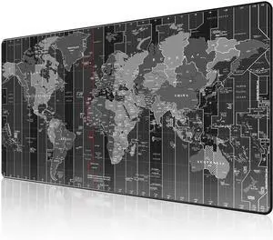 KTRIO Large Gaming Mouse Pad with Stitched Edges, Extended Mousepad with Superior Micro-Weave Cloth, Non-Slip Base, Water Resist Keyboard Pad, Desk Mat for Gamer, Office & Home, 31.5x15.7in, World Map KTRIO Large Gaming Mouse Pad with Stitched Edges, Extended Mousepad with Superior Micro-Weave Cloth, Non-Slip Base, Water Resist Keyboard Pad, Desk Mat for Gamer, Office & Home, 31.5x15.7in, World Map