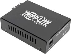 Tripp Lite Network Copper RJ45 Ethernet to Fiber SC Duplex Singlemode Cable Extender Converter, 1310nm Wavelength, Gigabit Network, Extend 12.4 Miles / 20 Km, 2-Year Warranty (N785-INT-SC-SM)
