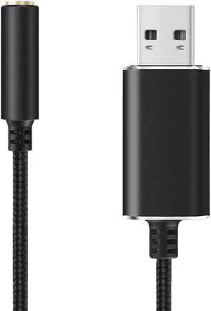 USB to Audio Jack, USB to Audio Adapter 3.5mm to USB, External Stereo Sound Card for Headset/Microphone/Laptop/PC Wuwai USB to Audio Jack, USB to Audio Adapter 3.5mm to USB, External Stereo Sound Card for Headset/Microphone/Laptop/PC Wuwai