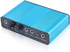 ZHIERPIUS Sound Card, USB 2.0 Sound Card 6 Channel 5.1 Optical External Audio Card SPDIF Controller CM6206 Chipset for Laptop Desktop Tablet ZHIERPIUS Sound Card, USB 2.0 Sound Card 6 Channel 5.1 Optical External Audio Card SPDIF Controller CM6206 Chipset for Laptop Desktop Tablet