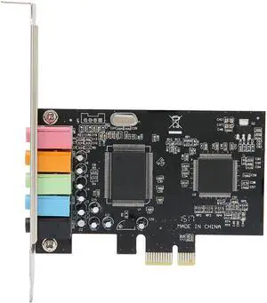 PCIe Sound Card, Sound Card 6 Channels Stereo Desktop Audio Signal Conversion Hardware with Driver CD for Windows 7/Vista/XP 32/64bit PCIe Sound Card, Sound Card 6 Channels Stereo Desktop Audio Signal Conversion Hardware with Driver CD for Windows 7/Vista/XP 32/64bit