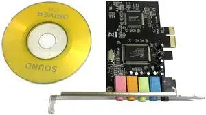 PCI-E PCI Express 6 Channel 5.1 CMI8738 Audio Sound Card PC Computer Compatible for Windows Ordinary Sound Card Extension Card PCI-E PCI Express 6 Channel 5.1 CMI8738 Audio Sound Card PC Computer Compatible for Windows Ordinary Sound Card Extension Card