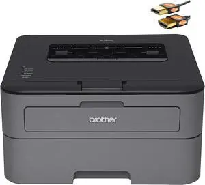 Brother HL-L23 00D Compact Laser Monochrome Printer - Auto Duplex Printing - Up to 26 Pages/Minute - Up to 250 Sheet Paper Input - 2400 x 600 dpi - Hi Speed USB Connectivity + HDMI Cable