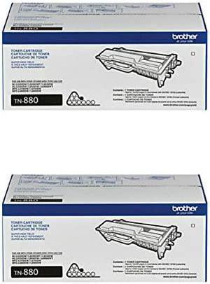 Brother Genuine TN-880 (TN880) Super High Yield Black Laser Toner -Cartridge 2-Pack