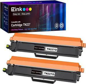 E-Z Ink (TM) Compatible Toner Cartridge Replacement for Brother TN227 TN227BK TN223BK TN-227 TN223 Compatible with MFC-L3750CDW HL-L3210CW HL-L3290CD HL-L3230CDW MFC-L3710CW Printer Tray (2 Black)