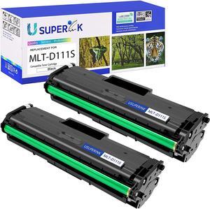SuperInk 2 Pack Compatible Black Toner Cartridge Replacement for Samsung MLT-D111S MLTD111S 111S D111S to Use with Samsung Xpress SL-M2020 SL-M2020W SL-M2022 SL-M2070W SL-M2070FW Laser Printer