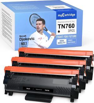 MYCARTRIDGE Compatible Toner Cartridge Replacement for TN760 TN730 Work with Brother DCP L2550dw HL-L2370DWXL HL-l2390DW HL-L2350DW HL-L2395DW MFC-l2710DW MFC-l2750DW HL-L2370dw (3 Black)