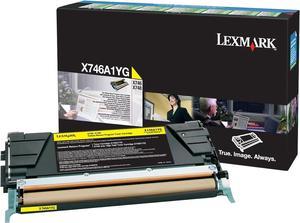 Lexmark Yellow Return Program Toner Cartridge, 7000 Yield (X746A1YG)