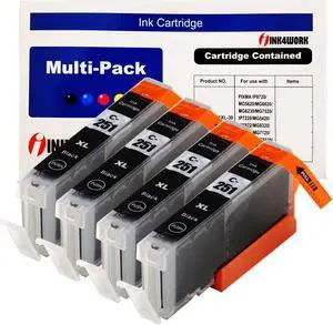 INK4WORK Compatible Ink Cartridge Replacement for Canon CLI-251XL CLI-251 XL for PIXMA MX722 MX922 iP7220 iP8720 iX6820 MG5420 MG5422 MG5520 MG5522 MG5620 (Photo Black, 4-Pack)
