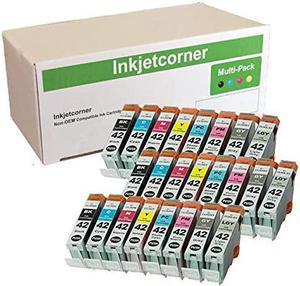 Inkjetcorner Compatible Ink Cartridges Replacement for CLI-42 CLI 42 for use with Pro-100 Pro 100 (3 Black, 3 Cyan, 3 Magenta, 3 Yellow, 3 Photo Cyan, 3 Photo Magenta, 3 Gray, 3 Light Gray, 24-Pack)