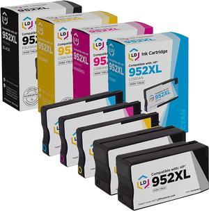 LD Products Compatible Replacements  952xl Ink Cartridges Combo Pack 952 XL High Yield (2 Black, 1 Cyan, 1 Magenta, 1 Yellow, 5-Pack) for OfficeJet Pro 7720 7740 8210 8710 8715 8720 8740 8747