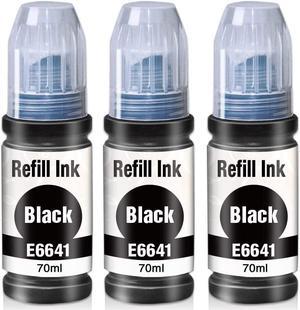Kingjet Compatible Refill Ink Replacements for Epson 664 T664 Use with Expression ET-2600 ET-2650 ET-2550 ET-4500 ET-14000 L210 L310 L120EcoTank, 3 Black Packs