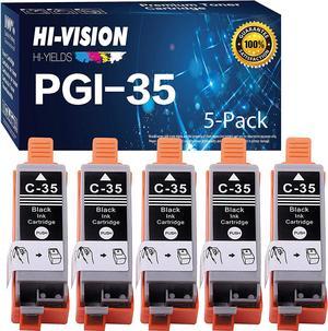 HI-Vision® Compatible PGI-35 Pigment Compatible (5-Pack) Black Ink Cartridge Replacement for Pixma iP100, iP110