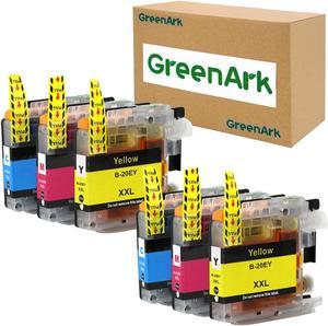 GREENARK Compatible for Brother LC20E Super High Yield Ink Cartridge Set Colors Only (CMY) Works with Brother MFC-J985DW, MFC-J775DW, MFC-J5920DW Printers