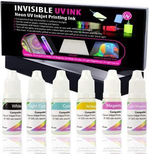 Blacklight Invisible UV Ink 6 Colors Set for Inkjet Printers