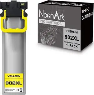 NoahArk 1 Pack T902XL Remanufacture Ink Cartridges Replacement for Epson 902 XL 902XL for Workforce WF-C5210 WF-C5290 WF-C5710 WF-C5790 Printer (1 Yellow)