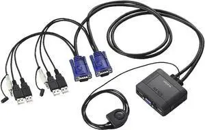 ELECOM KVM switch USB VGA speaker Hand switch 2 units Audio switching KVM-KUS (Japan Import) ELECOM KVM switch USB VGA speaker Hand switch 2 units Audio switching KVM-KUS (Japan Import)