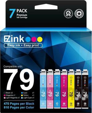 E-Z Ink (TM) Remanufactured Ink Cartridge Replacement for Epson 79 T079 (T079120, T079220, T079320, T079420, T079520, T079620) to use with Artisan 1430 and Stylus Photo 1400 Printer (7 Pack)