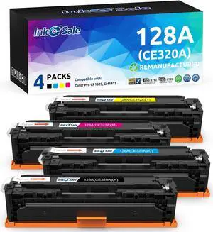 INK E-SALE Remanufactured Toner Cartridge Replacement for HP 128A CE320A CE321A CE322A CE323A Canon 116 Black Cyan Magenta Yellow Toner Set for HP LaserJet CP1525n CP1525nw CM1415fn CM1415fnw Printer