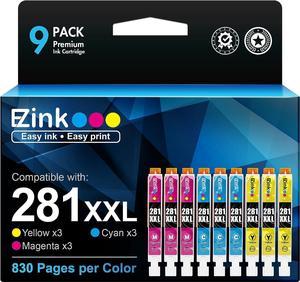 E-Z Ink (TM) Compatible Ink Cartridge Replacement for Canon CLI 281 XXL to use with PIXMA TR7520 TR8520 TS6120 TS6220 TS6320 TS8120 TS8220 TS9120 TS9520 TS9521C TS702 Printer (9 Pack)