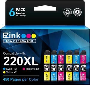 E-Z Ink (TM Remanufactured Ink Cartridge Replacement  220 XL 220XL T220XL to use with WF-2760 WF-2750 WF-2630 WF-2650 WF-2660 XP-320 XP-420 XP-424 (2 Cyan, 2 Magenta, 2 Yellow, 6 Pack)