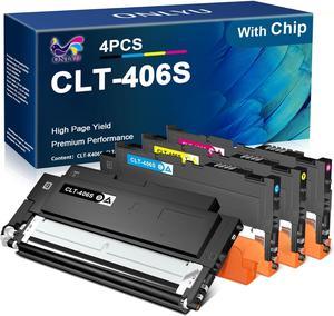 ONLYU Compatible Toner-Cartridge Replacement for Samsung CLT-406S CLT-K406S CLT-C406S CLT-M406S CLT-Y406S for Samsung Xpress C460FW C460W C410W (1Black,1Cyan,1Magenta,1Yellow)