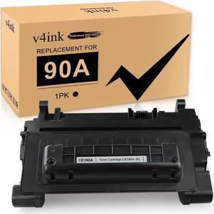 V4INK 1 Pack Compatible Toner Cartridge Replacement for HP CE390A 90A, for use with HP Laserjet Ent 600 M601n M601dn M602n, HP Laserjet M4555 Series Printer