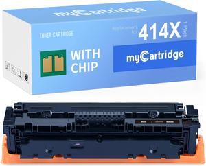 myCartridge 414X (with CHIP) Remanufactured Toner Cartridge Replacement  414X 414A W2020X W2020A for Color Laserjet Pro M454dw M479fdw M454dn M479fdn M479dw (1 Black)