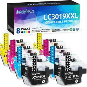 INK E-SALE Compatible LC3019 LC3019XXL Ink Cartridge Replacement  3019 LC 3019XXL Ink Cartridge (8-Pack Color) for use with Brother MFC-J6530DW MFC-J6730DW MFC-J6930DW MFC-J5330DW Printer