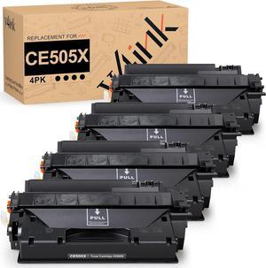 v4ink 4PK Compatible Toner Cartridge Replacement  05X CE505X Toner Cartridge Black  P2050 P2055 P2055d P2055dn P2055x Pro 400 M401n M401dne M401dw M425dn M425dw Printer
