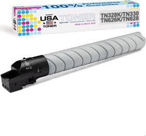 MADE IN USA TONER Compatible Replacement for use in Konica Minolta bizhub 450i, C450i, TN328K, TN330, TN628, TN626K (Black, 1 Cartridge)