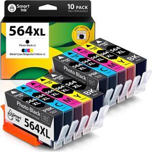 Smart Ink Compatible Ink Cartridge Replacement  564 XL 564XL High Yield 10 Combo Pack (2 Black, 2PBK & 2 C/M/Y) for Photosmart 6525 6520 7520 5520 7510 5510 7525 DeskJet 3520 3522