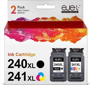 PG-240 XL/CL-241 XL Ink Cartridges Replacement for Canon 240XL 241XL Combo Pack, Fit for Canon PIXMA MG3620 MG3600 TS5120 MG3520 MG2120 MX452 MX512 MX532 MX472 Printer (1 Black,1 Color)