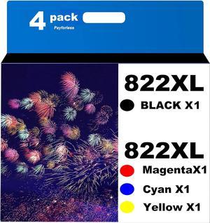 822XL Remanufactured for Epson 822XL Ink Cartridges for Epson 822 XL T822 to use for Epson Workforce Pro WF-3820 WF-4820 WF-4830 WF-4833 WF-4834 Printer (4PACK)