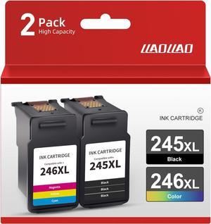 LLAOLLAO 245XL 246XL Combo Pack Replacement for Canon Ink Cartridges 245 and 246 PG-245 XL CL-246 for Pixma MX490 MX492 TR4520 MG2522 TS3322 TS202 TR4522 MG2920 Printer (1 Black, 1 Color)