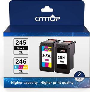 CMTOP Replacement for Canon PG-245XL CL-246XL 245 246 XL Remanufactured Ink Cartridge, High Yield, for Canon PIXMA MG2522 MG2520 MX490 MX492 MG2920 MG2922 IP2820 TS3122, 1 Black+1 Tri-Color