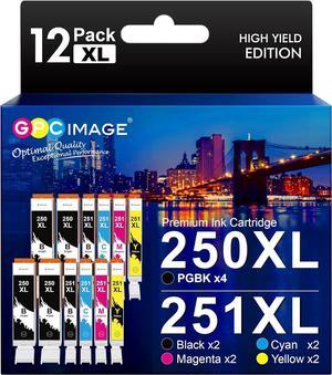 GPC Image Compatible Ink Cartridge Replacement for Canon 250 251 PGI-250XL CLI 251XL to use with MX922 MX920 Pixma MG7520 IP8720 MG5520 IX6820 Printer (4 PGBK,2 Black,2 Cyan,2 Magenta,2 Yellow)