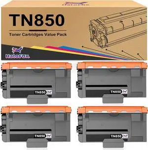 HaloFox Compatible Toner-Cartridge Replacement for Brother TN850 TN 850 TN-850 TN820 TN-820 TN 820 for HL-L6200DW MFC-L5900DW MFC-L5850DW MFC-L5700DW MFC-L6800DW HL-L5200DW Printer (Black, 4-Pack)