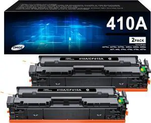 Ennovor 410A Toner Cartridge - Toner Replacement for HP 410A CF410A 410X Compatible with HP Color Laserjet Pro MFP M477fnw M477fdw M452nw M452dn,Color Laserj Pro M477 M452 Series |(Black, 2 Pack)