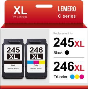 LEMERO 245XL 246XL Ink Cartridge Replacement for Canon 245 246 243 244XL Combo Pack for Pixma MG2522 MX490 MX492 TS3322 TR4520 MG2922 TR4522 TS3122 TS202 Printer (1 Black, 1 Color)