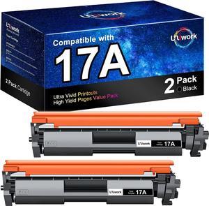 Uniwork Compatible Toner Cartridge Replacement for HP 17A CF217A use for Laserjet Pro M102w M130fw, Laserjet Pro MFP M130fw M130nw M130fn M130a Printer Tray, 2 Black (with Chip)