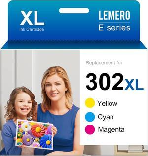 LEMERO Remanufactured Ink Cartridge Replacement for Epson 302 XL 302XL T302XL to use with Expression Premium XP-6100 XP 6100 XP-6000 (1 Cyan, 1 Magenta, 1 Yellow, 3 Pack)