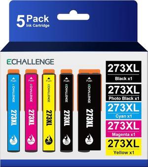 273xl Ink Cartridge High Capacity Remanufactured Ink Replacement for Epson 273xl Ink Cartridges Combo Pack use with XP820 XP810 XP800 XP620 XP610 XP600 XP520 Printer Tray (BCMYPB, 5 Pack)