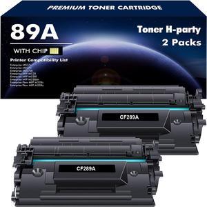 Toner H-Party CF289A 89A Toner 2-Pack Black Replacement for HP 89A 89X CF289A CF289X Work for HP Color Laserjet Enterprise M507 M507n M507dn M507x MFP M528dn M528f M528c M528z Series Printer Ink