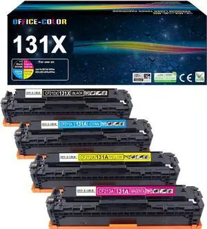Ennovor 131A 131X Toner Cartridge 4 Pack Works with HP Laserjet Pro 200 Color M251nw,MFP M276nw (Black,Cyan,Yellow,Magenta)