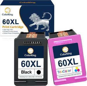 Colorking Remanufactured Ink Cartridge Replacement  60XL 60 XL CC641WN CC644WN  Photosmart C4680 D110a C4795 DeskJet D2680 F4280 F4480 F2430 F4580 Envy 100 Printer (1 Black, 1 Tri-Color)