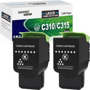 Remanufactured C310 C315 Toner Cartridge Replacement 006R04356 for Xerox C310 C315(2-Pack Black)