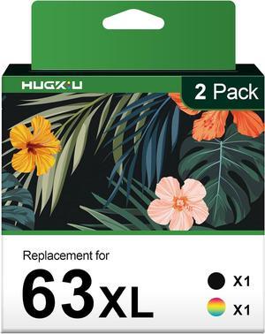 63XL Ink Cartridge Combo Pack Replacement  Ink 63 HP 63XL Works with HP OfficeJet 3830 3833 4650 4655 5255 5258 5260 5200 Envy 4520 4512 DeskJet 1112 3630 3632 3633 Printer (1 Black,1 Tri-Color)