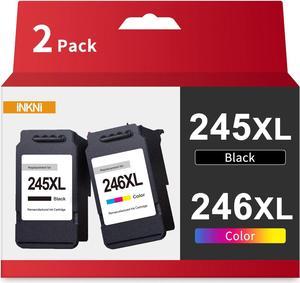 INKNI Remanufactured Ink Cartridge Replacement for Canon 245XL 246XL Ink for Pixma MX492 MX490 MG2420 MG2520 MG2522 MG2920 MG2922 MG3022 MG3029 iP2820 TR4520 TS3122 TS3120 Printer (Black, Tri-Color)